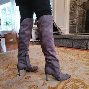 Kendall & Kylie Grey Suede Knee High Boots Sz 9